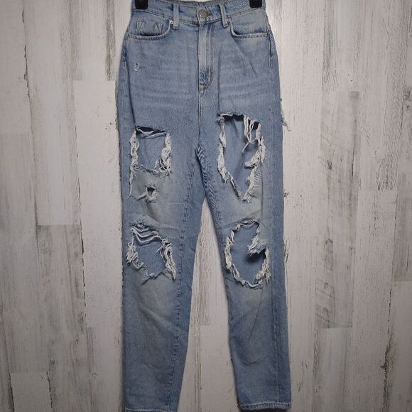BDG High Rise Mom Jean Size 24 Distressed Destroyed - Picture 1 of 9